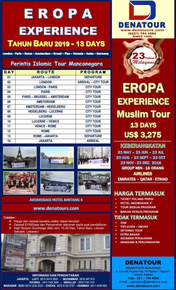 Paket Tour Muslim Eropa Akhir Tahun